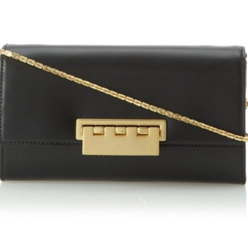 Z SPOKE BY ZAC POSEN Eartha Black Leather Shoulder Bag